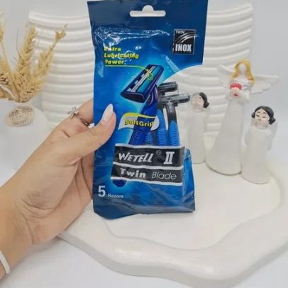 پک ژیلت 2 لبه بسته 5 عددی برند WETELLI