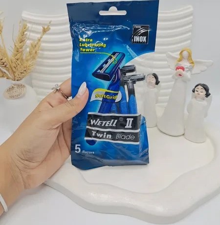 پک ژیلت 2 لبه بسته 5 عددی برند WETELLI